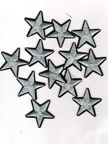 10 piezas de parches bordados con forma de estrella, adecuados para ropa, bolsos, zapatos, sombreros, decoración del hogar, con plancha - Multicolor - Ver 13
