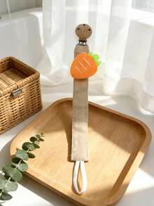 Clips personalizados para chupetes de bebé, juguetes de dentición, diseños de correas de tela - Flor, Zanahoria, Conejo, Clips para chupetes - Multicolor - Ver 11