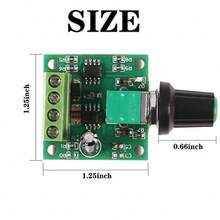 Contrôleur de vitesse pour moteurs CC basse tension, 1,8 V, 3 V, 5 V, 6 V, 7,2 V, 12 V, 2 A, 30 W, contrôleur PWM CC avec interrupteur de commande réglable (lot de 5) - Vert - Voir 3