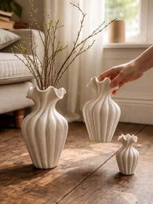 哑光雕塑花瓶，现代装饰落地/桌面花瓶，极简北欧风格家居装饰，优雅客厅和餐桌摆件，婚礼和圣诞节装饰，礼品创意，闺蜜礼物，女士冬季礼物 - 彩色 - 查看 7