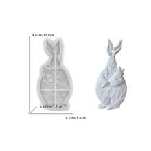 DIY树脂模具胡萝卜兔子挂件吊坠，日常装饰挂件，复活节兔子氛围装饰挂件，硅胶模具，适合DIY手工制作，兔子元素挂件饰品制作 - 白色 - 查看 3