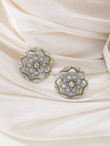 1 Đôi bông tai thời trang, thanh lịch, phong cách retro, trang sức dự tiệc tinh tế, quà tặng cho vợ, thiết kế cổ điển Bohemian phù hợp cho các buổi tiệc, đeo hàng ngày và các sự kiện trang trọng. - Hoa tai - Xem 5