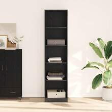vidaXL Armadio Chêne nero 50 x 50 x 200 cm Bois d'ingénierie - nero - Visualizzare 4
