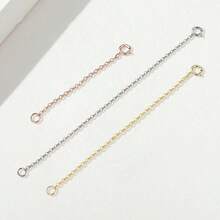 3件/6件/12件可调节延长链，手工DIY手链项链脚链配件，3种颜色可选 - 金色 - 查看 6