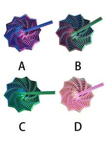 1pc 3D Printed Star Polygon Fidget Toy, 3D Folding Structure, Finger Pressure Relief, Visual And Auditory Soothing Toy, Desktop Decor, Christmas Gift, Birthday Party Gift, Ideal Holiday Present - Multicolor - View 4