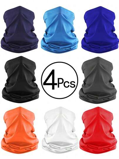 4 piezas Pasamontañas de protección UV para el cuello de verano, máscara facial con protección UV, bandana transpirable para el cuello, cobertura para la cabeza con protección solar y del viento para hombres y mujeres