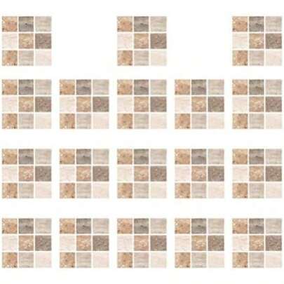 BESPORTBLE 18 Piezas de Baldosas de Mármol Pelar Y Pegar Pared Adhesivo para Salpicaduras de Vinilo Impermeable Mosaico para Salpicaduras para Baño Cocina 10X10 Cm(Beige, marrón claro)