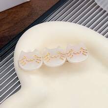 Damen Seitenpony Clip, süßer und modischer Azetat Katzen Haarclip, geeignet für tägliches Make-up, Gesichtsreinigung, Ausgehen, schönes Geschenk