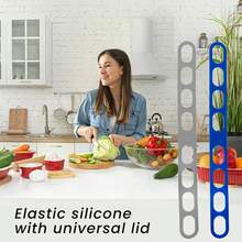 3pcs Adjustable Silicone Sealing Bands, Elastic Silicone Universal Lid Fixation Straps, Leak-Proof, Suitable For Various Pots, Bowls And Pans With Lids - Multicolor - View 5