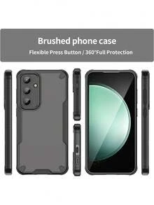 Funda para Samsung Galaxy S24 FE 5G Protectora Case Uso Rudo, Reforzada en Las Esquinas, Antideslizante, Resistente a caídas, Borde TPU y Panel Trasero PC Gris Esmerilado,38082578 - Rojo violeta - Ver 2