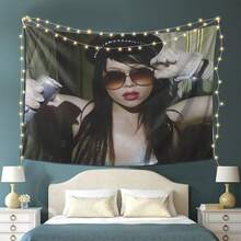 Ayesha Erotica-Themed Tapestry - Iconic Video Star Portrait Wall Hanging With Signature Look, Large Horizontal Fabric Poster For Decor, Party & Bedroom Aesthetic - Perfect Gift For Fans - Nhiều màu - Xem 5