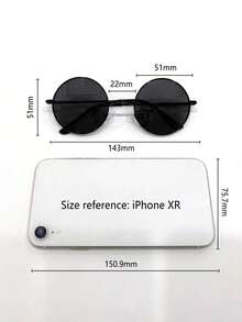 3 Packs Kids' Gold Rim Black Frame Metal Glasses Hypoallergenic Lightweight Eyewear For School, Costume Parties & Holiday Gifts - Multicolor - View 4