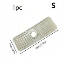 1 pieza Almohadilla de silicona para grifo, a prueba de salpicaduras y recortable con bordes estrechos, ideal para fregadero de cocina y lavabo - Multicolor - Ver 12