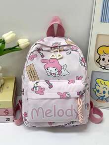SANRIO Mochila Fofa - Adequada para Estudantes do Ensino Fundamental, Médio, Médio e Universitário, Mochila Infantil Espaçosa, Ideal para Escola, Viagem e Uso Diário. Design de Desenho Animado Adorável, Detalhes Requintados, Material Durável, Alças de Ombro Reforçadas, Design de Múltiplos Bolsos, Pode Armazenar Livros, Artigos de Papelaria e Itens Essenciais, Confortável para Uso Prolongado, Um Presente Ideal para Todas as Faixas Etárias. - Multicolorido - Visão 12
