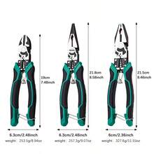 1把多功能剥线钳，工业级尖嘴钳，斜口钳，钢丝剪钳，铬钒钢耐用剥线钳，压接、切割、剥线、绕线多功能钳，适用于家居装修和电气工程