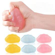 1 pieza Bola de ejercicio manual de silicona, entrenador de fuerza de agarre manual, ejercicio de resistencia para dedos y alivio del estrés - Multicolor - Ver 6