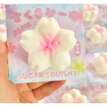 1pc 2026 New Sakura Pastry Squishy Toy - Pink Aesthetic Slow-Rise Stress Reliever, Cute Dessert Imitation Desk Decor, Spring Healing Fidget For Girls - Perfect Gift - Birthday Gift - Boy's Gift - Girl's Gift - Easter Gift - Valentine's Day Gift (Actual Product Does Not Include The Back Decoration Board, Please Note When Purchasing) - Multicolor - View 3