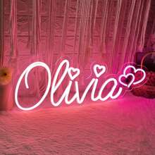 定制霓虹灯,可定制LED霓虹灯,适用于房间装饰,手工个性化霓虹灯名字牌,结婚纪念日、父亲节、生日派对礼物,LED夜灯家居装饰,都市盛会,时尚装饰,永恒之爱 - singel lighting 3 - 查看 5