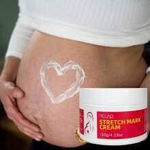 MELAO 妊娠纹霜，120克，孕期及产后腹部、臀部、大腿保湿霜，抗妊娠纹，紧致保湿，蕴含天然植物油，120克/4.23盎司