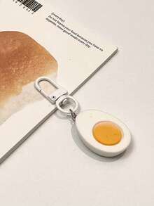 2pcs (Headphone Case+Keychain) Cute Anti Real Egg Silicone Bluetooth Headphone Case Protective Cover Compatible With AirPods 1/2/3/4/Pro/Pro2 Valentine's Day Gift Ramadan Gift - Multicolor - View 4