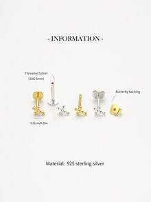 Women Fine Stud Earrings - Cross Earrings - View 4