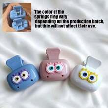 三合一可爱眼睛牙刷架 - 多巴胺色牙刷旅行套装 - 防尘牙刷保护套，适合居家/旅行 - 彩色 - 查看 9