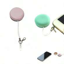 2 Pack Phone Screen Cleaner Dust Plug Portable Keychain Screen Cleaner For Glasses Phone Tablet Lens - Reusable Washable Cute Design With Wrist Strap Pink/Green (Pink+Green) - Hồng Xanh - Xem 1