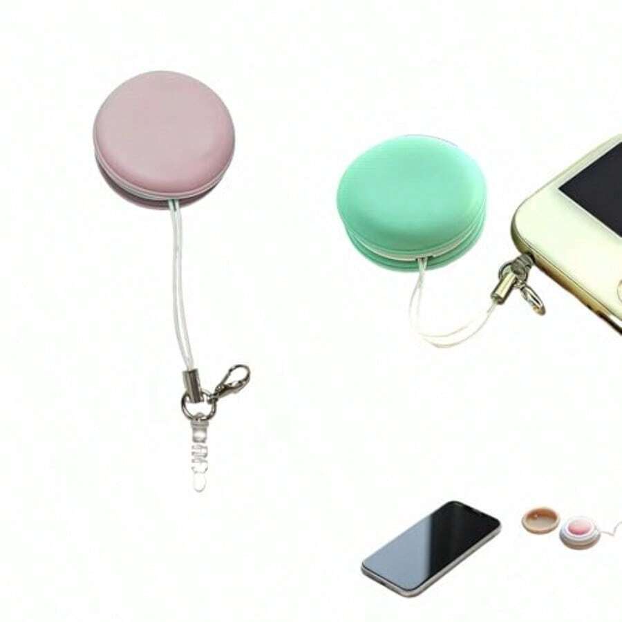 2 Pack Phone Screen Cleaner Dust Plug Portable Keychain Screen Cleaner For Glasses Phone Tablet Lens - Reusable Washable Cute Design With Wrist Strap Pink/Green (Pink+Green) - Hồng Xanh - Xem 1