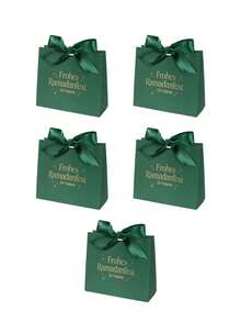 5个装Frohes斋月节开斋节礼盒，优雅纸质礼品包装，配缎带蝴蝶结，奢华方形糖果礼盒，适用于斋月和开斋节庆祝活动，伊斯兰节日礼品包装，可装糖果、巧克力和小礼物，穆斯林派对礼品盒，适合家庭聚会、开斋晚宴餐桌装饰、节日宗教活动包装 - 11.5X4.5X10cm - 查看 14