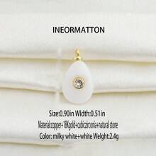 Mặt dây chuyền đá tự nhiên, thích hợp để gia đình và bạn bè đeo, thời trang và quyến rũ, cũng có thể dùng để làm vòng tay, dây chuyền, bông tai và các loại trang sức khác. - Nhiều màu - Xem 26