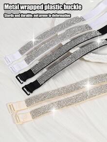 女士肩带，星光肩带，耀眼夺目，可拆卸替换肩带，女士内衣配饰，露肩设计，柔软舒适，闪亮性感 - 彩色 - 查看 1