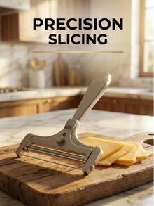 这款可调节厚度的奶酪切片器硬度高、经久耐用、耐腐蚀、磨损小，适用于家庭、餐厅、户外露营和烘焙等多种场合。可调节旋钮设计和舒适的手柄使其操作更加便捷，是厨房中实用的小工具。 - 彩色 - 查看 1