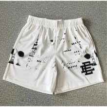 New EE  Basic Shorts Men's Casual Shorts Fitness Sports Pants Summer Gym Workout Men Classic GYM Mesh Shorts Men - 粉紅色 JB 163 - 查看 9