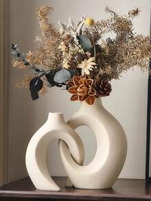 现代北欧风格情侣拥抱花瓶，适合家居客厅餐厅装饰，可插干花和绿植，亦可作为婚礼装饰或情人节礼物。 - 多色A - 查看 4