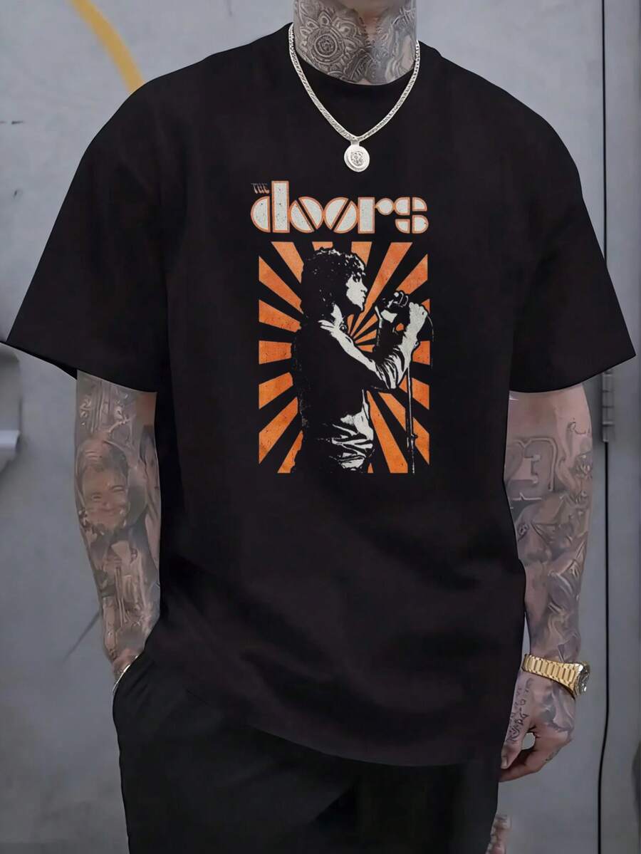 Vintage T-Shirt, Jim Morrison Tee, Men's Women's All Sizes (Mw-115) - 白色 - 查看 1