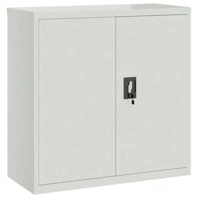 vidaXL Armário de cómoda com 2 portas cinza 90 cm preto