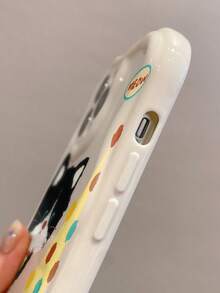 1 pereche carcasă de protecție groasă pentru telefon, rezistentă la șocuri, cu margini ondulate, pictată cu pisică, imprimată, compatibilă cu 17/17 Pro/17 Pro Max, 16 XR/7/8, 15 Pro Max, 12 Pro Max, 13 Pro Max, 14 Pro Max, 13, 14, 11, 12P, 14, P11, carcasă moale anti-cădere P12, XS, XR, 7/8P, 7/8 GES2, potrivită pentru A13 4G, A22, A21S, A51 4G, A52, S22 Ultra, A33 5G, A34, A35, potrivită pentru Redmi 10, Redmi Note 11 4G, Redmi 11 Lite, A53 TPU, A14, A23, S23 Ultra, S24, A14, A15, S23, A73, A55, A54, carcasă de telefon Redmi - Multicolor - Vizualizare 5