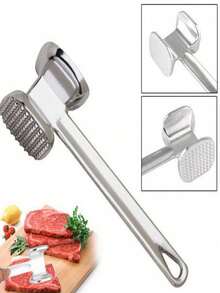 Dual-Sided Meat Tenderizer, Steak Pounder, Aluminum Alloy Meat Hammer, Kitchen Meat Tenderizing Tool - Multicolor - View 3