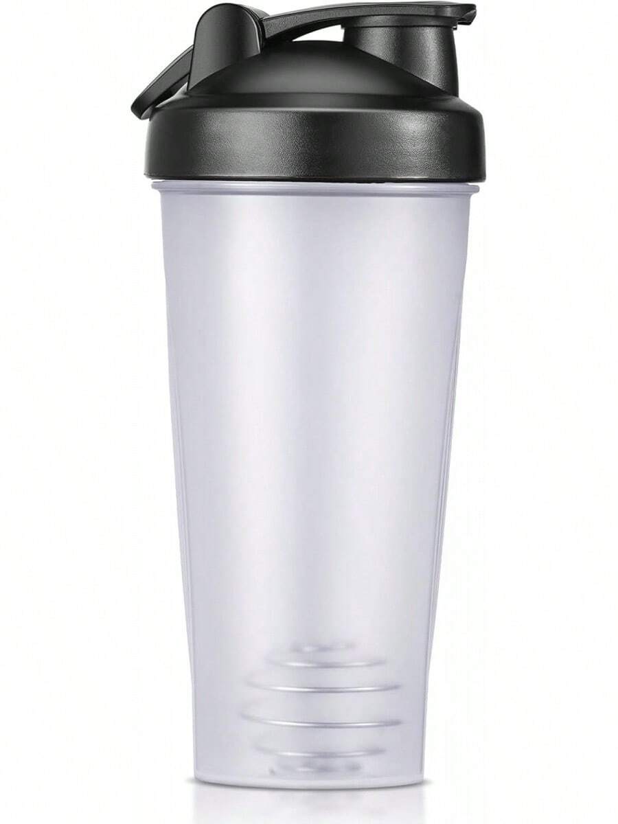 AMZCHEF Portable Juice Bottles, Sports Shaker With Stainless Steel Whisk Ball(White) - White &Black - 查看 1