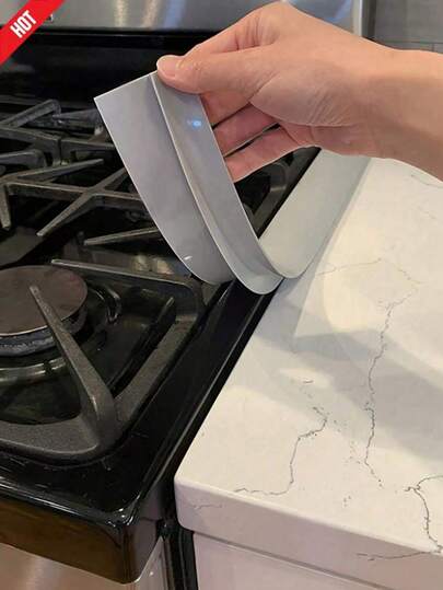 2pcs Organic Silicon High Temperature Resistant Kitchen Gap Strip, Silicone Stove Gap Covers, Oil And Dirt Resistant Gas Stove Gap Soft Sealing Strip, Silicone Gap Plug Kitchen Stove Counter Gap Cover - Flexible Stove Space Filler,Heat Resistant Oven Gap Filler Seals Gaps Between Stovetop And Counter, Easy To Clean Stove Gap Guard(White/Gray/Black)-ASDF