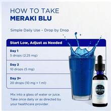 Meraki Methylene Blue Liquid Dietary Supplement | Unflavored Drops In Glass Dropper Bottle | Third-Party Tested | 30ml - 1 Bottle - 查看 3
