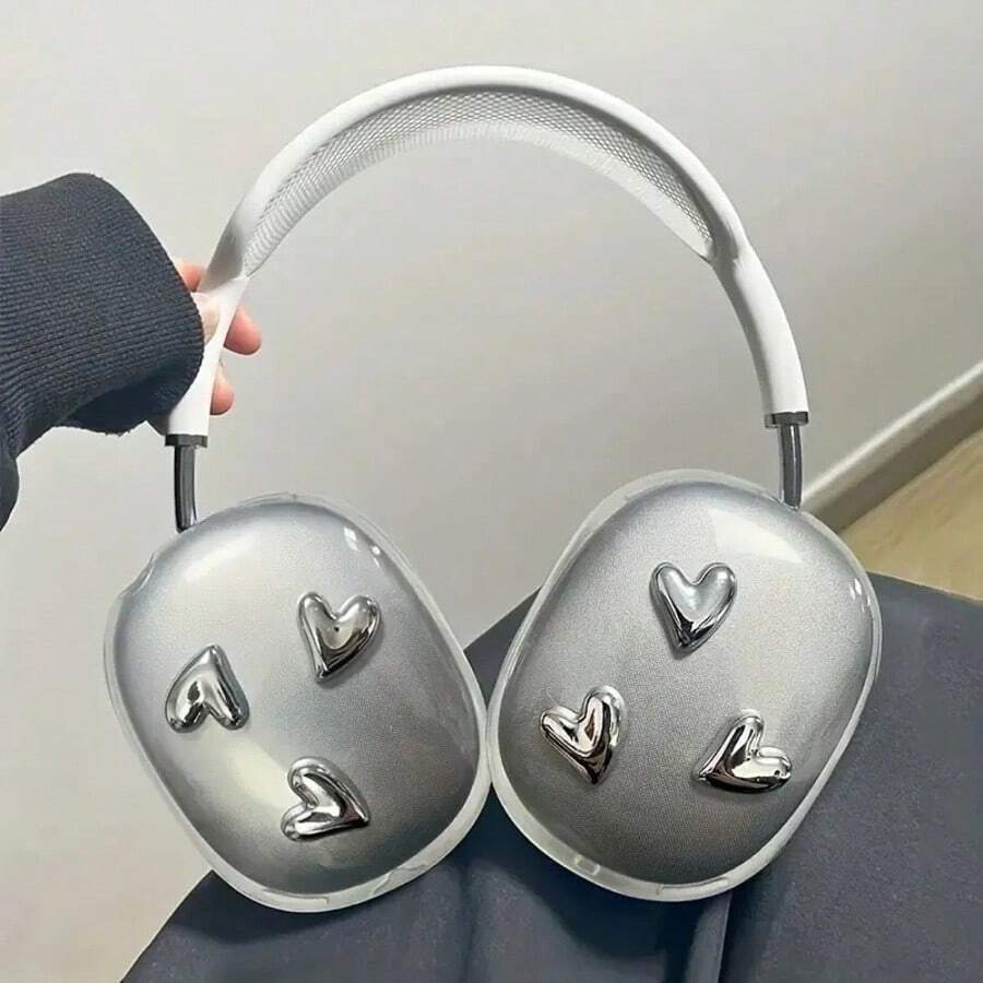 Heart-Shaped Protective Case Compatible With Apple Wireless Earphone Case, Anti-Scratch And Anti-Drop Protective Cover For Headphones - Clear - View 1