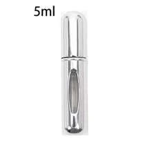 Refillable Mini Perfume Bottle Portable Cosmetic Bottle Spray Bottle Atomizer Spray Container Travel Refillable Bottles 8ml /5ml - 5ml Bạc sáng - Xem 2