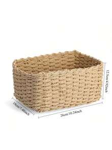 Bộ 3 giỏ đựng đồ đan tay màu be, thích hợp cho phòng tắm, phòng ngủ, phòng khách, văn phòng | Thùng rác trang trí bằng mây, có thể dùng cho kệ, tủ đựng đồ, ngăn kéo | Giải pháp tiết kiệm không gian đa năng | Ý tưởng quà tặng, giỏ đựng đồ - Lạc đà - Xem 14