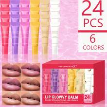 24pcs/Box Of 6-Color Moisturizing Lipstick - Long-Lasting Moisturizing, Nourishing Lips, Glossy Effect, Suitable For Autumn And Winter Care, Beauty Care Necessities, Ideal Choice For Women Gifts - 24pcs6色潤唇油套裝 - 查看 1