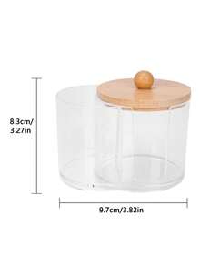 这款二合一透明棉签和化妆垫收纳盒采用双层设计，配有天然木质盖子，提供节省空间且实用的收纳方案。 - 彩色 - 查看 8