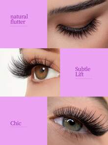 Messy Curly False Eyelashes, Large Capacity Whole Segment Self-Adhesive Natural Stiff False Eyelashes - Black - View 5