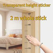 New Transparent Height Measurement Wall Sticker Tape - Height Measuring Tool With Self-Adhesive Backing, Removable And Won't Damage Walls, Simple Height Ruler Saves Space, Accurate International Standard Height Measurement, Blends Perfectly Into Any Space - Multicolor - View 2
