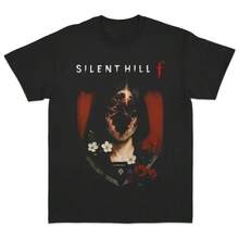 Silent Hill F Horror Game Graphic Printed T-Shirt Gaming Lover Unisex T Shirt Vintage Men Women Tee Harajuku Y2k Tops - 黑色 - 查看 8