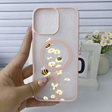 The Minimalist Design Featuring Bees And Daisies Highlights Apple's Premium Feel And Provides A Premium Touch Experience. It Won't Yellow, Has Magnetic Closure, And Is Compatible With  17, 16, 15, 14, 13, 12, 11 Plus, 17 Pro, 17 Pro Max, 17 Air, And The  17 Series.